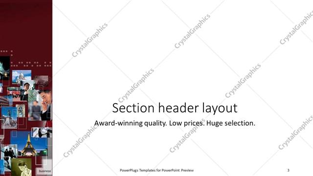 Section Header presentation slide layout