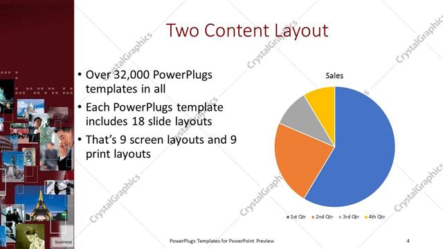 Two Content presentation slide layout