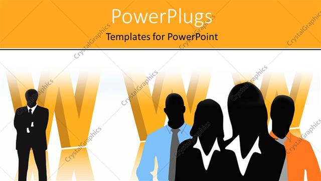  Presentation with acronym - Global business depiction with acronym WWW and business people