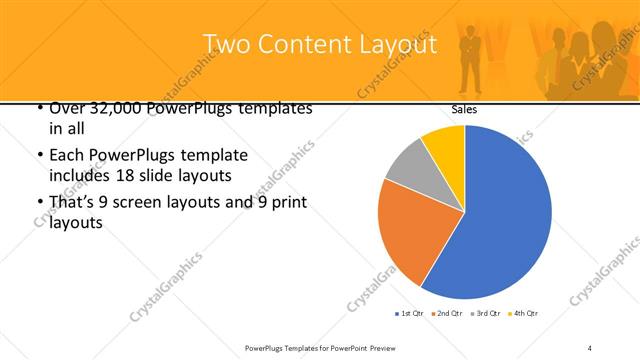 Two Content presentation slide layout