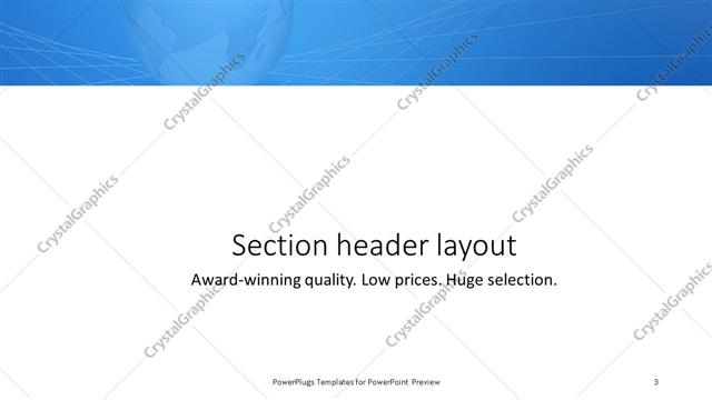 Section Header presentation slide layout