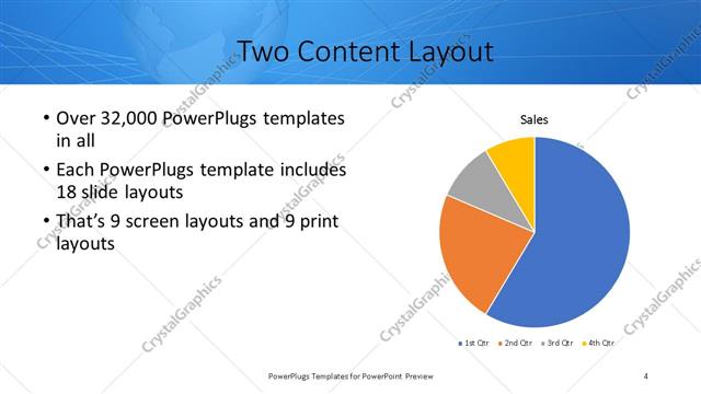 Two Content presentation slide layout