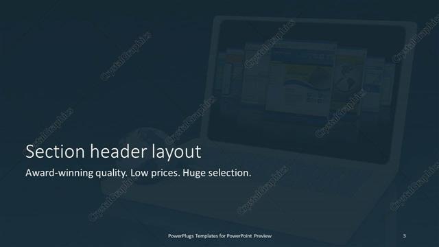 Section Header presentation slide layout