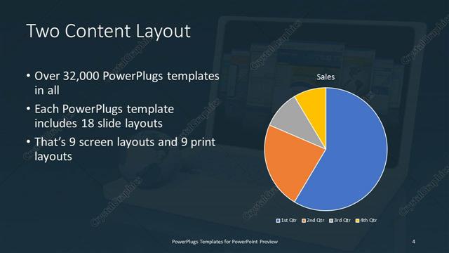 Two Content presentation slide layout