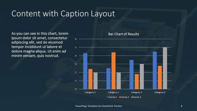 Content with Caption presentation slide layout