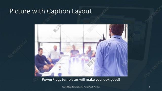 Picture with Caption presentation slide layout