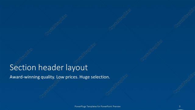 Section Header presentation slide layout