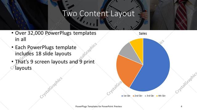 Two Content presentation slide layout
