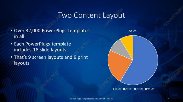 Two Content presentation slide layout
