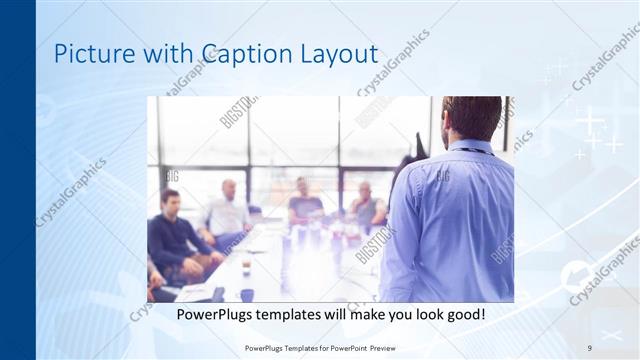 Picture with Caption presentation slide layout