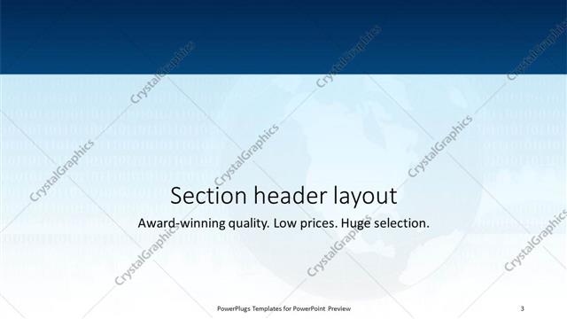 Section Header presentation slide layout