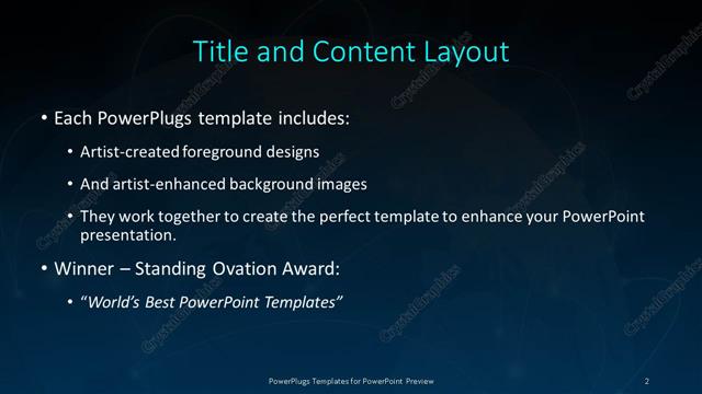 Title and Content presentation slide layout
