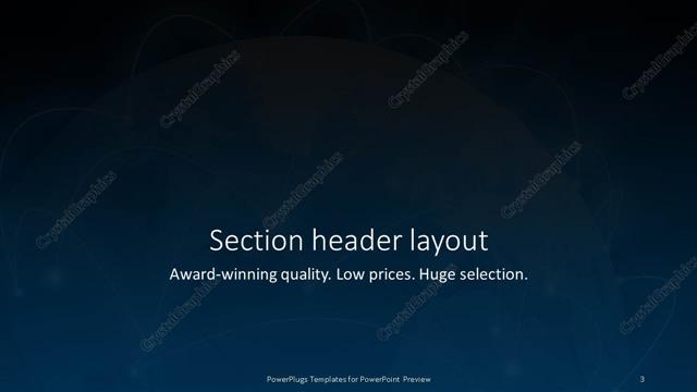 Section Header presentation slide layout