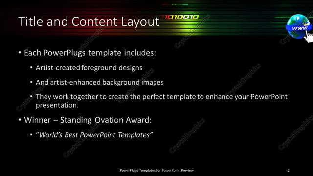 Title and Content presentation slide layout