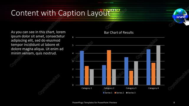Content with Caption presentation slide layout
