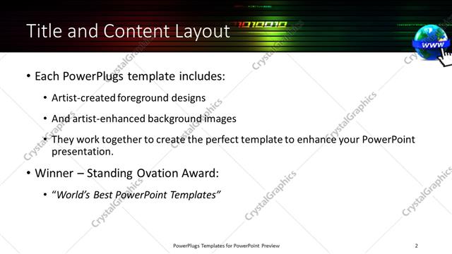 Title and Content presentation slide layout