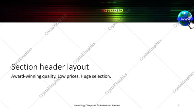 Section Header presentation slide layout