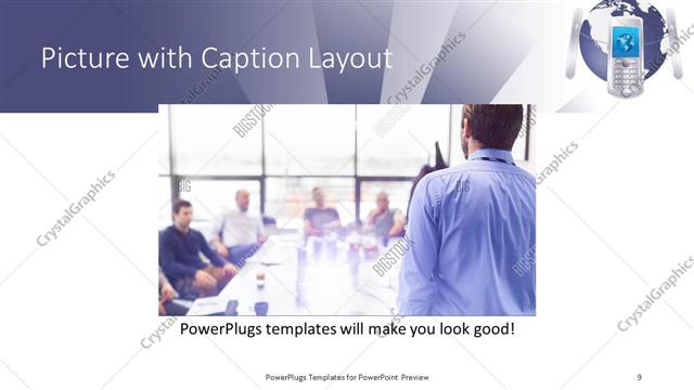 Picture with Caption presentation slide layout