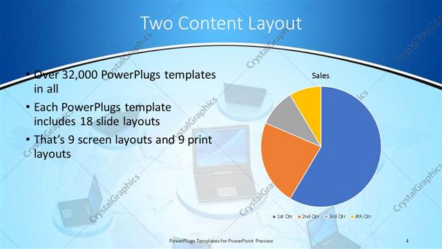 Two Content presentation slide layout