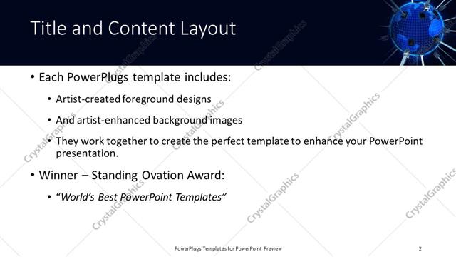 Title and Content presentation slide layout