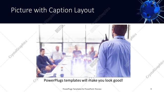 Picture with Caption presentation slide layout