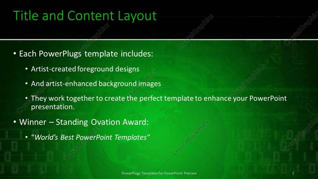 Title and Content presentation slide layout