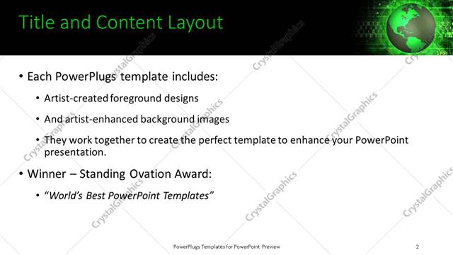 Title and Content presentation slide layout