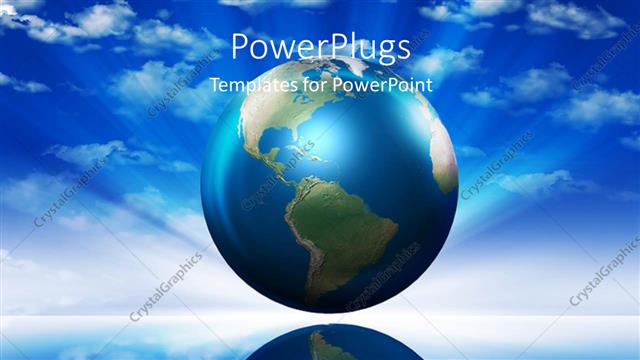  Presentation with global - Global concept with sky depicting environmental protection