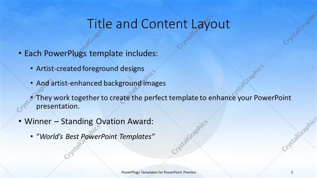 Title and Content presentation slide layout