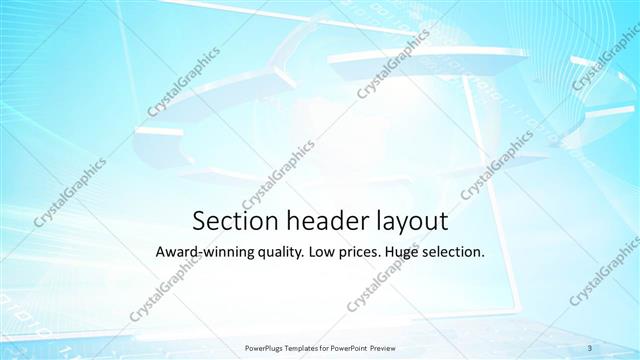 Section Header presentation slide layout