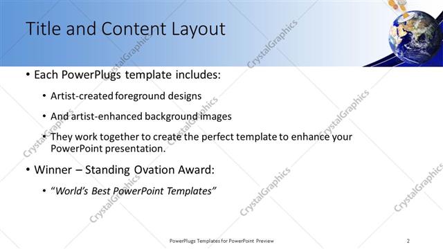 Title and Content presentation slide layout