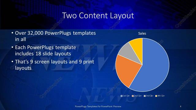 Two Content presentation slide layout