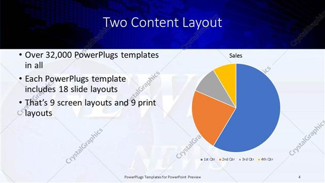 Two Content presentation slide layout