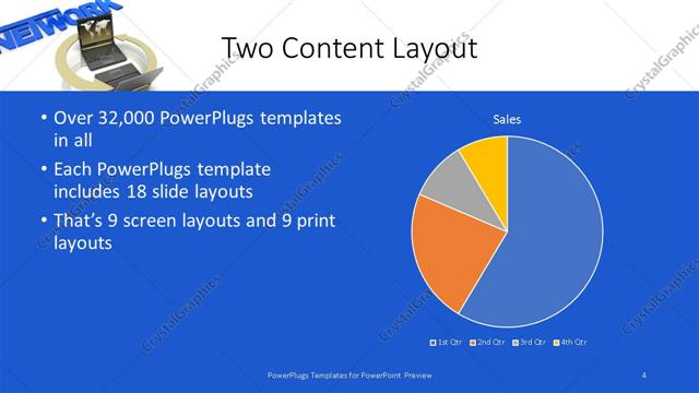 Two Content presentation slide layout