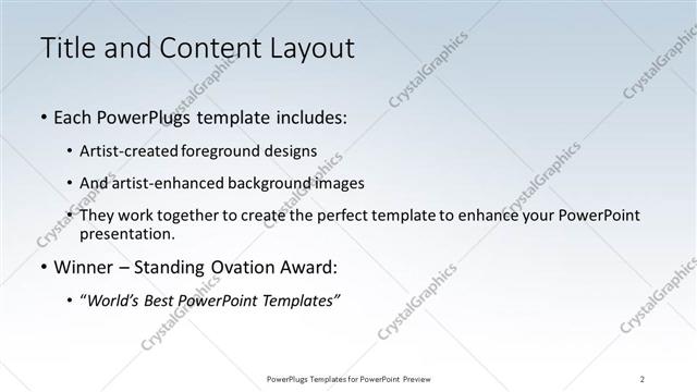 Title and Content presentation slide layout
