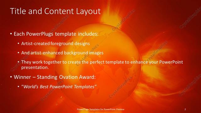 Title and Content presentation slide layout