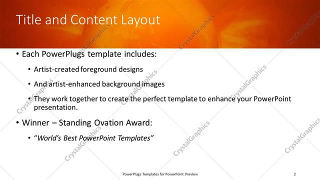Title and Content presentation slide layout