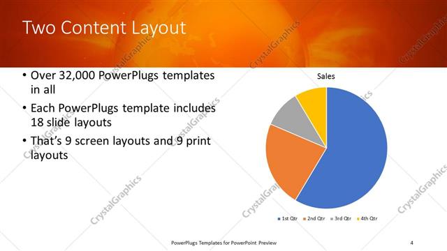 Two Content presentation slide layout