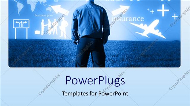  Presentation with mind - Globalization business factors power of mind blue background