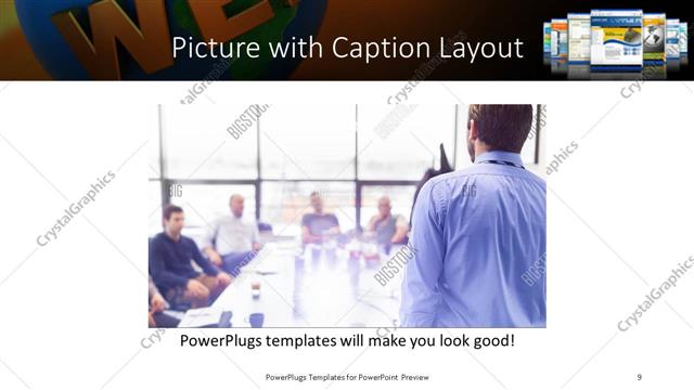 Picture with Caption presentation slide layout