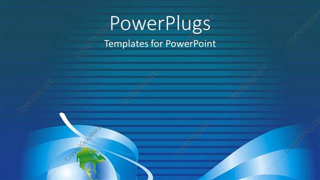  Presentation with abstract blue globe - Globe with abstract blue background