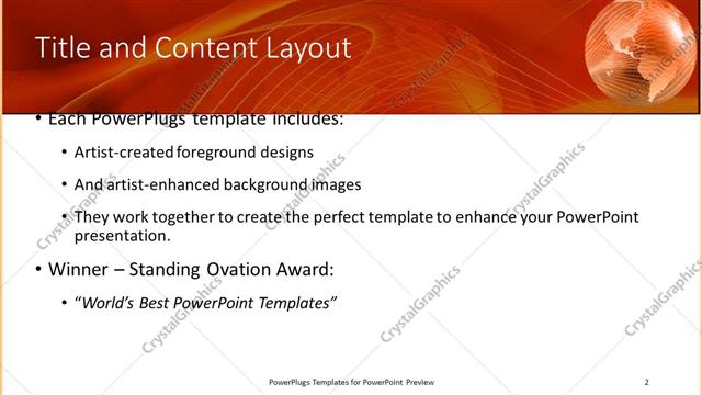 Title and Content presentation slide layout