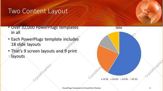 Two Content presentation slide layout