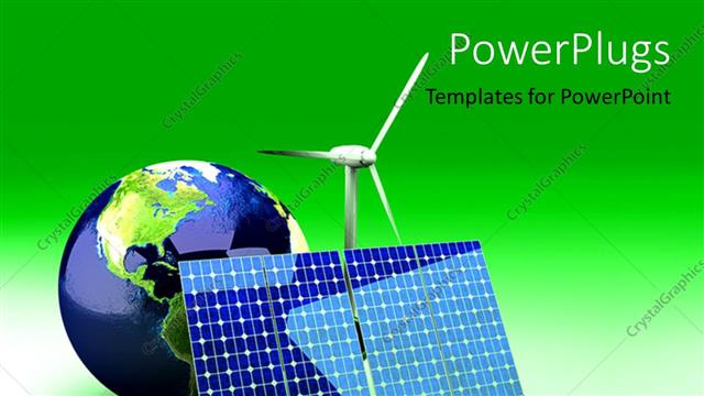  Presentation with alternative energy - A globe along with alternative energy ways