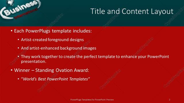 Title and Content presentation slide layout