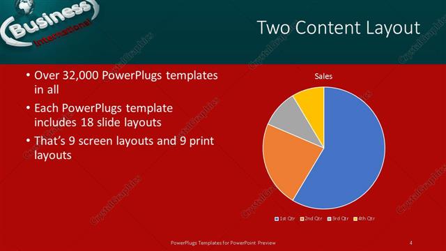 Two Content presentation slide layout
