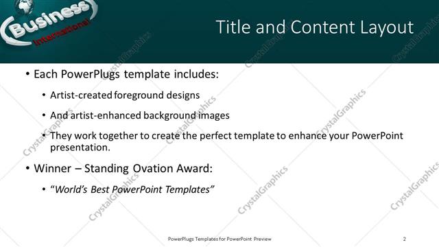 Title and Content presentation slide layout