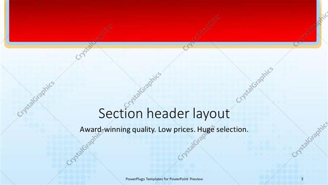 Section Header presentation slide layout