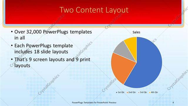 Two Content presentation slide layout