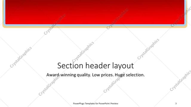 Section Header presentation slide layout